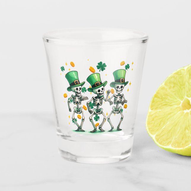 Skeleton Shenanigans Shot Glass (Front)