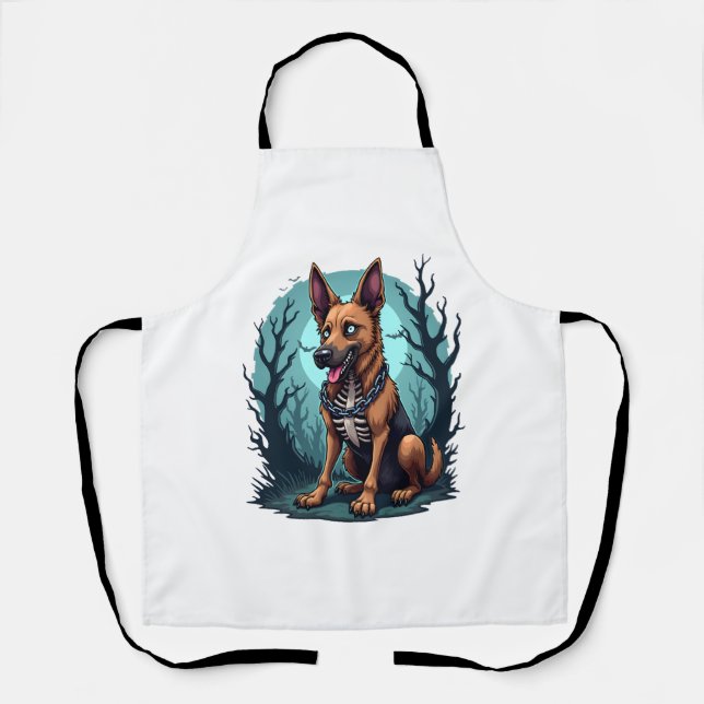 Skeleton Shepherd Dog Apron (Front)