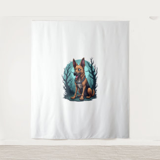 Skeleton Shepherd Dog Tapestry