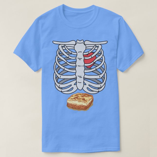Skeleton Shepherd's Pie Pregnancy Announcement Fun T-Shirt (Design Front)