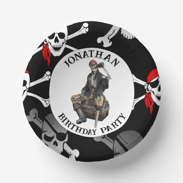 Skeleton Ship theme  Paper Plate (Front)