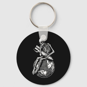 Skeleton Sitting Earth Day Environmental Environme Key Ring