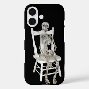 Skeleton Sitting On a Chair iPhone 16 Case