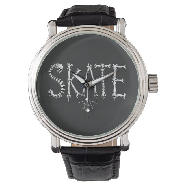 Skeleton SKATE Horror Design Watch (Front)