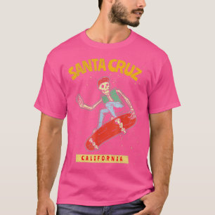 Skeleton Skateboard Skateboarding Santa Cruz Calif T-Shirt