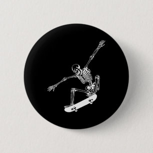 Skeleton Skateboard Skull Halloween Skateboarding  6 Cm Round Badge