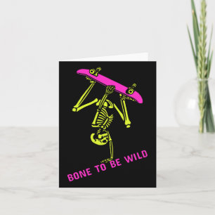 Skeleton Skateboarder Halloween Costume Mens Women Card