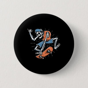 Skeleton Skateboarding Halloween Costume Skateboar 6 Cm Round Badge