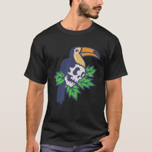 skeleton skull bird tukane tukan tucan T-Shirt