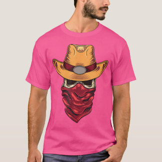 Skeleton Skull Wear Cowboy Hat Rodeo Vintage Weste T-Shirt
