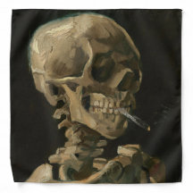 Skeleton Skull with Burning Cigarette