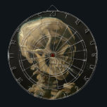 Skeleton Skull with Burning Cigarette by Van Gogh Dartboard<br><div class="desc">One of Van Gogh's coolest works now on a dart board!  Perfect for the man room!</div>