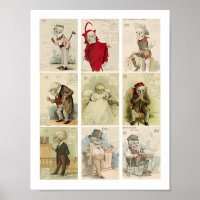 Skeleton Skulls vintage 1800s calendar Art 