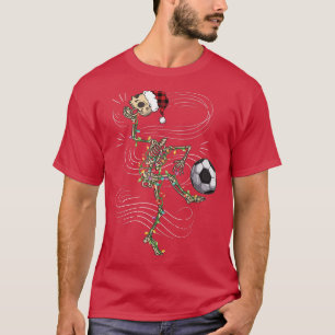 Skeleton Soccer Ball Funny Christmas Boys Men Wome T-Shirt