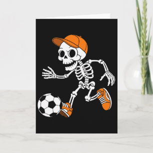 Skeleton Soccer Halloween Costume Funny Footbyll M Card