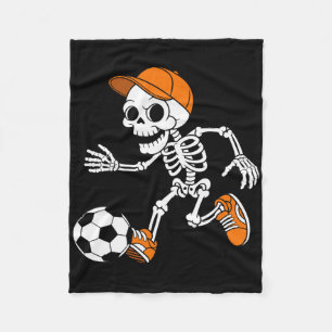 Skeleton Soccer Halloween Costume Funny Footbyll M Fleece Blanket