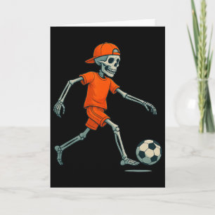 Skeleton Soccer Halloween Costume Funny Footll Men Card