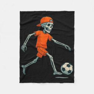 Skeleton Soccer Halloween Costume Funny Footll Men Fleece Blanket