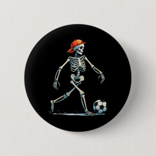 Skeleton Soccer Halloween Costume Funny Men Boys K 6 Cm Round Badge