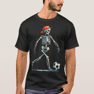 Skeleton Soccer Halloween Costume Funny Men Boys K T-Shirt