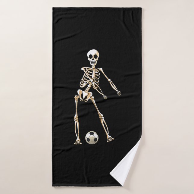 Skeleton Soccer Halloween Flossing Dance Cosplay Bath Towel (Bath Towel)