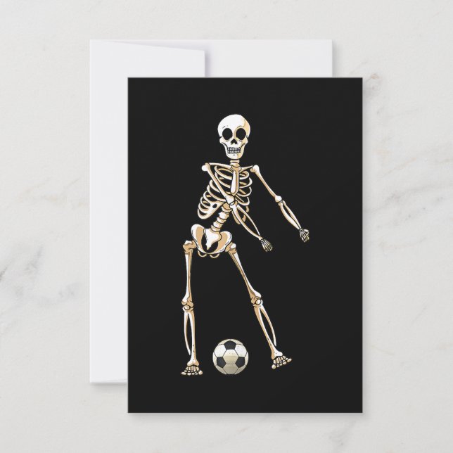 Skeleton Soccer Halloween Flossing Dance Cosplay Invitation (Front)