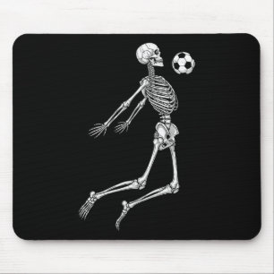 Skeleton Soccer Player Chest Ll Mid Air Sports Fan Mouse Pad