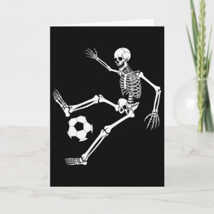Skeleton Soccer Player Halloween Costume Enthusias Card