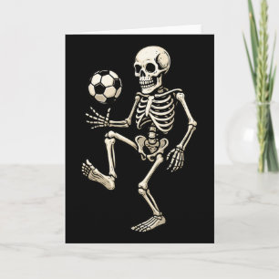 Skeleton Soccer Player Spooky Halloween Soccer For Card