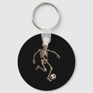 Skeleton Soccer Retro Halloween Costume Funny Men Key Ring