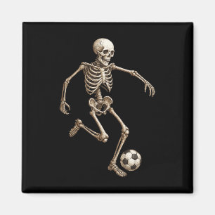 Skeleton Soccer Retro Halloween Costume Funny Men Magnet