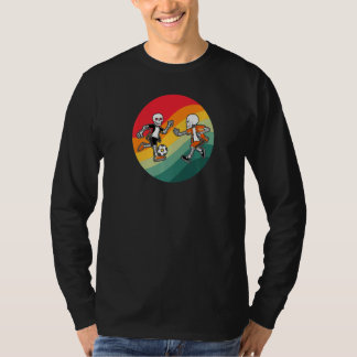 Skeleton Soccer Skeleton Football Halloween Spoo T-Shirt