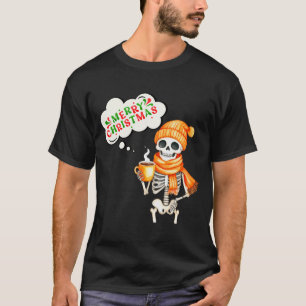 Skeleton Speak Merry Christmas Waer F And Hold Cof T-Shirt
