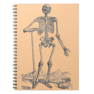 Skeleton Spiral Notebook
