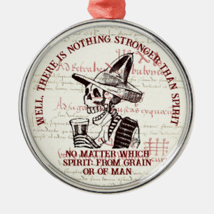 Skeleton Spirit Strong Xmas Ornament