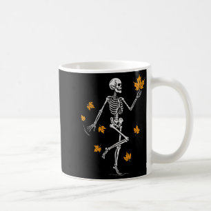 Skeleton Spooky Dancing Fall Halloween Thanksgivin Coffee Mug