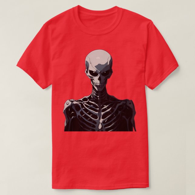 Skeleton Spooky Halloween Horror Goth 1 T-Shirt (Design Front)