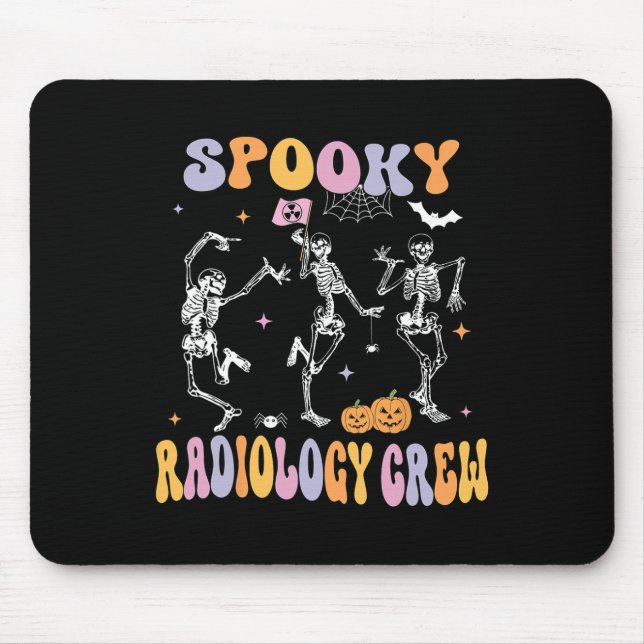 Skeleton Spooky Radiology Crew X-ray Tech Hallowee Mouse Pad (Front)