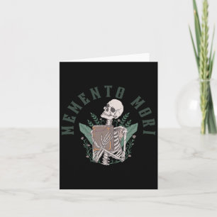 Skeleton Stoic Philosophy Latin Quote Memento Mori Card