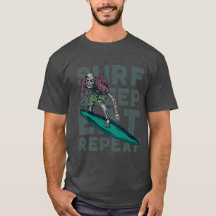 SKELETON SURF SHEEP EAT REPEAT T-Shirt