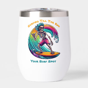 Skeleton Surfer Riding A Wave