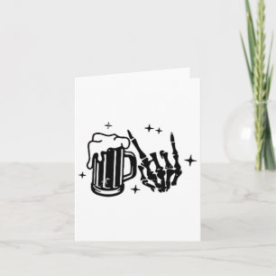 Skeleton Surviving Fatherhood One Beer At A Time 2 Card