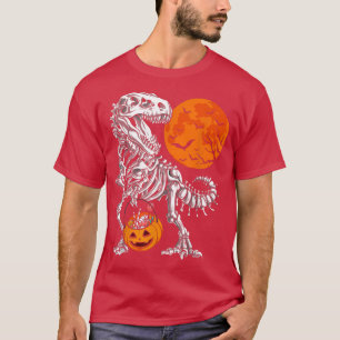 Skeleton T Re Dinosaur Halloween Pumpkin Lantern C T-Shirt