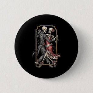 Skeleton Tango Halloween Costume Spooky Dancers Da 6 Cm Round Badge