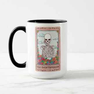 Skeleton Tarot Card The Overthinker Funny Tarot Mug