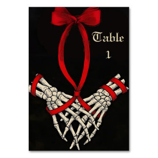 Skeleton Tarot Inspired Handfasting Table Card