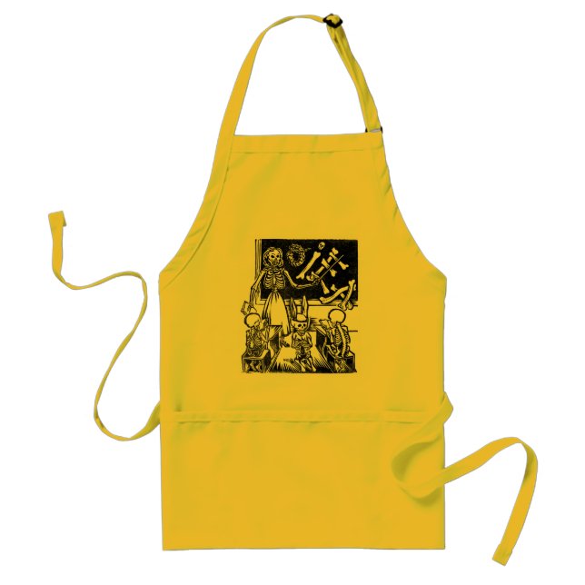 Skeleton Teacher and Students "Day of the Dead" Standard Apron (Front)