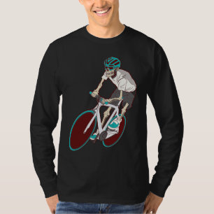 Skeleton that drives a road bike T-Shirt