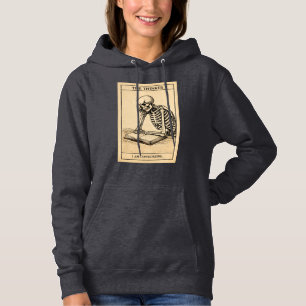 Skeleton Thinker Illustration Hoodie