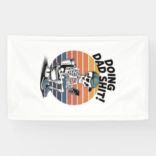 Skeleton Toilet Dad Banner
